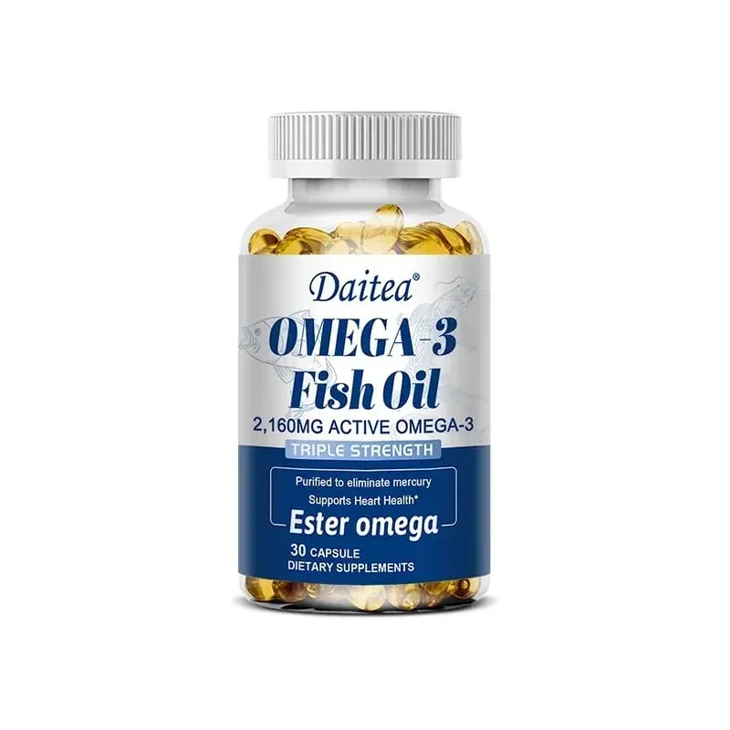 Daitea Fish Oil Capsule 2160mg Supplement Rich in DHA & EPA Cognitive Core Health Immune Support Non-GMO — image 9