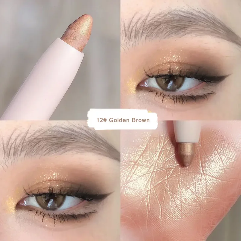 Eye Shadow Lying Silkworm Highlighter Pen Korean Eyes Makeup Matte White Pearl High-gloss Brightening Glitter Eyeshadow Stick — image 18