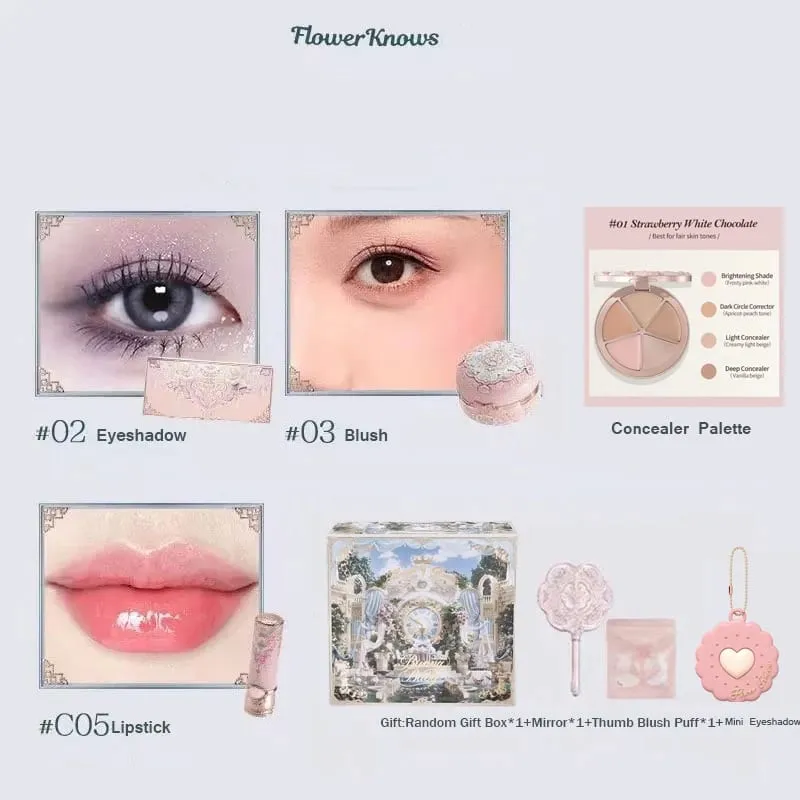 Flowerknows Butterfly Cloud Collar Collection Gift Set Makeup Kit Blush Lipstick Eyeshadow Palette All In One Box For Women — image 9