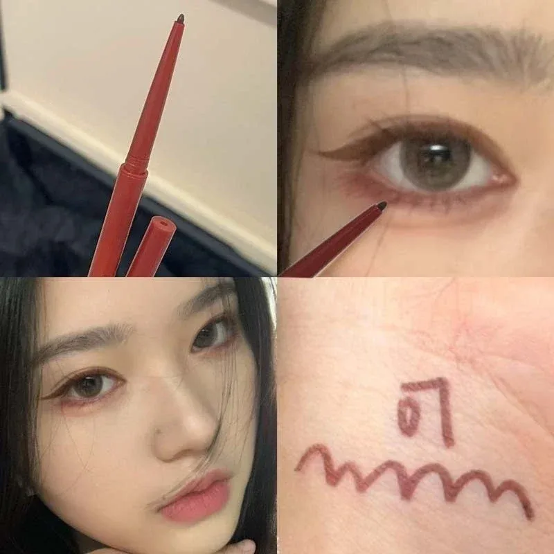 Ultra-fine Gel Eyeliner Pencil Pink Brown Under Eye Liner Pen Waterproof Matte Aegyosal Lying Silkworm Quick Drying Eyes Makeup