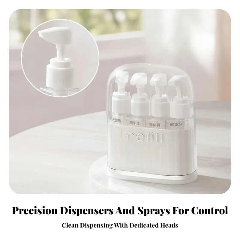 Travel Bottle Organizer Compact Organizer with Pump Bottles for Travelers Business Trips Gym — image 7