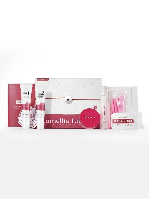 มังสวิรัติ Camellia ดอกไม้ Eyelash Lift Kit 8-12 min Quick Gentle Curly ไม่มีความเสียหายขนตา Brow Care ของขวัญชุดความงาม — image 5