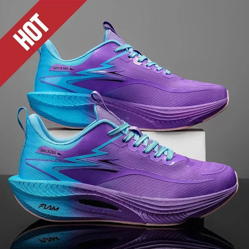 Men Women Carbon Plate Air Cushion Marathon Running Shoes Breathable Lightweight Outdoor Racing Training Sports Sneakers Walking — image 12