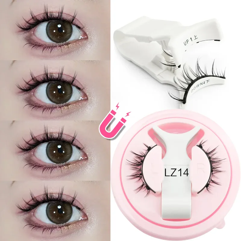 Magnetic Eyelashes Reusable Winged Magnetic 3D Mink Lashes Long-Lasting No Glue Needed False Eyelashes With Tweezer Makeup — image 7
