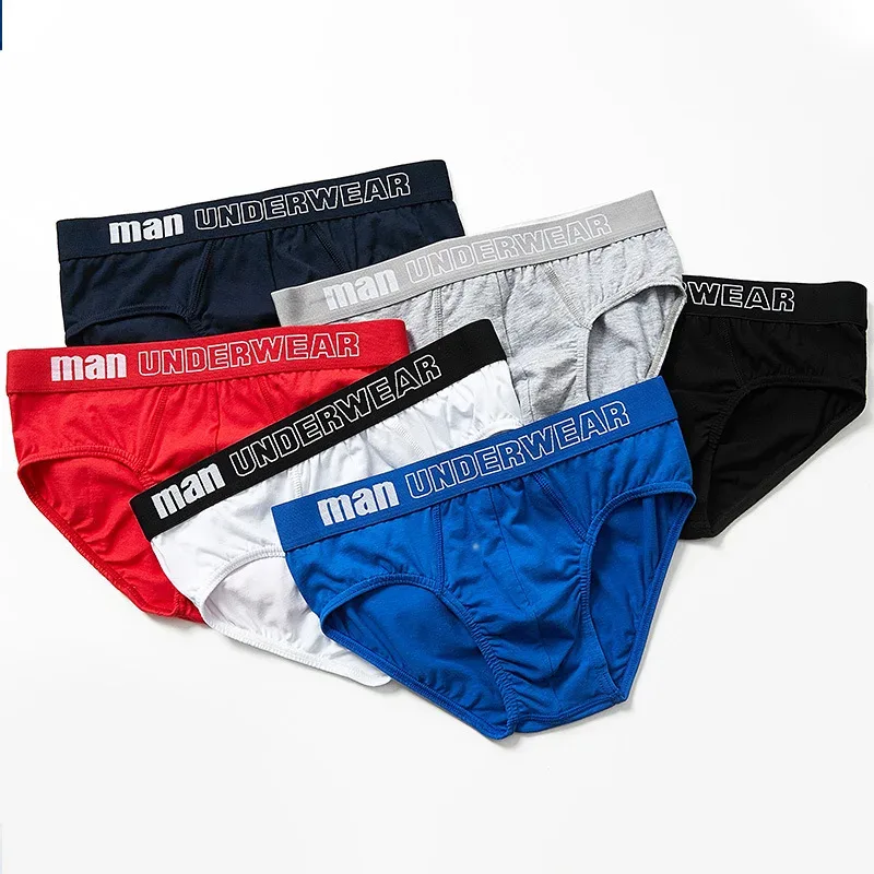 3Pcs Men's Panties Cotton Briefs Boxers Shorts Mens Underwear Breathable Comfortable Slip Underpants Classic Sexy Men Underwear