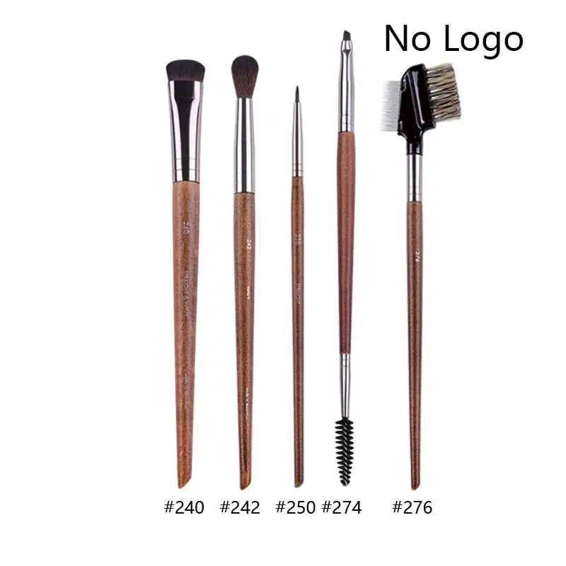 5pcs/set Natural Wood Eyeshadow Makeup Brushes Eye Detail Make Up Brush Concealer Crease Smudge Cosmetic tools Set Thin liner — image 32