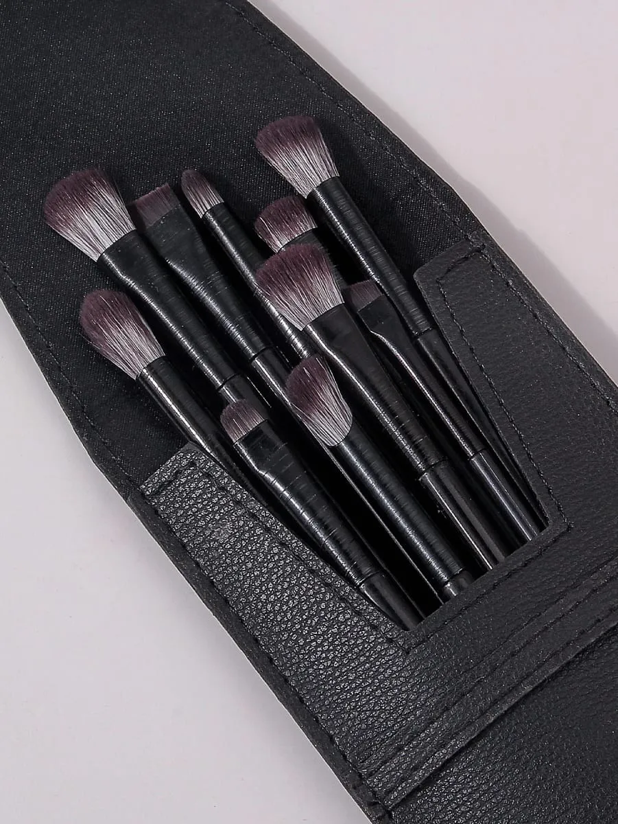 10-Piece Eye Makeup Brush Set: Eyeliner Eyeshadow Aegyo-sal Brushes with a PU Leather Makeup Brush Pouch — image 4