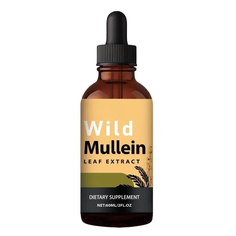 Mullein Drops with Ginger & Lemon for Lung Cleanse and Detox Mullein Leaf Extract for Respiratory Lung Health Detox for Smokers