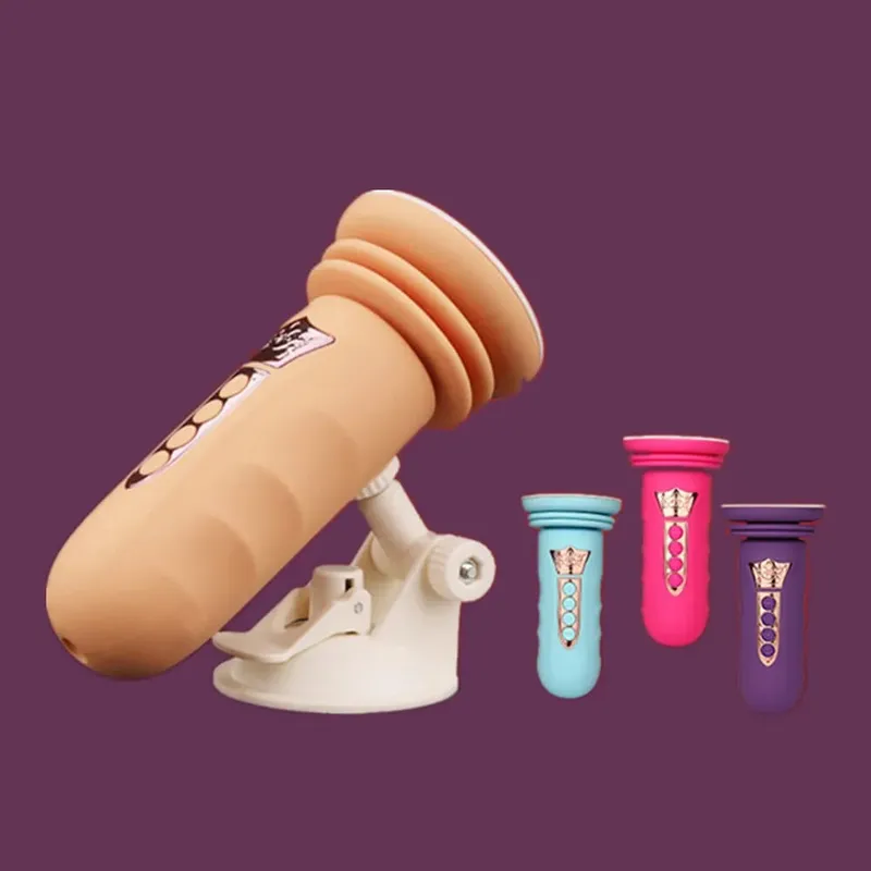 Auto Rotation Telescopic Penis Dildo Holder Sex Machine Masturbation Suction Cup Vibrator Female Masturbator Sex Toys for Women — image 1