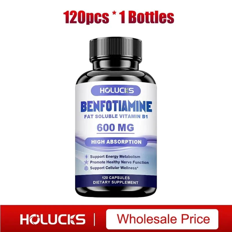 Les capsules de benfotiamine avec de la vitamine B1 liposoluble soutiennent la santé nerveuse, le métabolisme énergétique et le bien-être cellulaire pour hommes et femmes — image 8