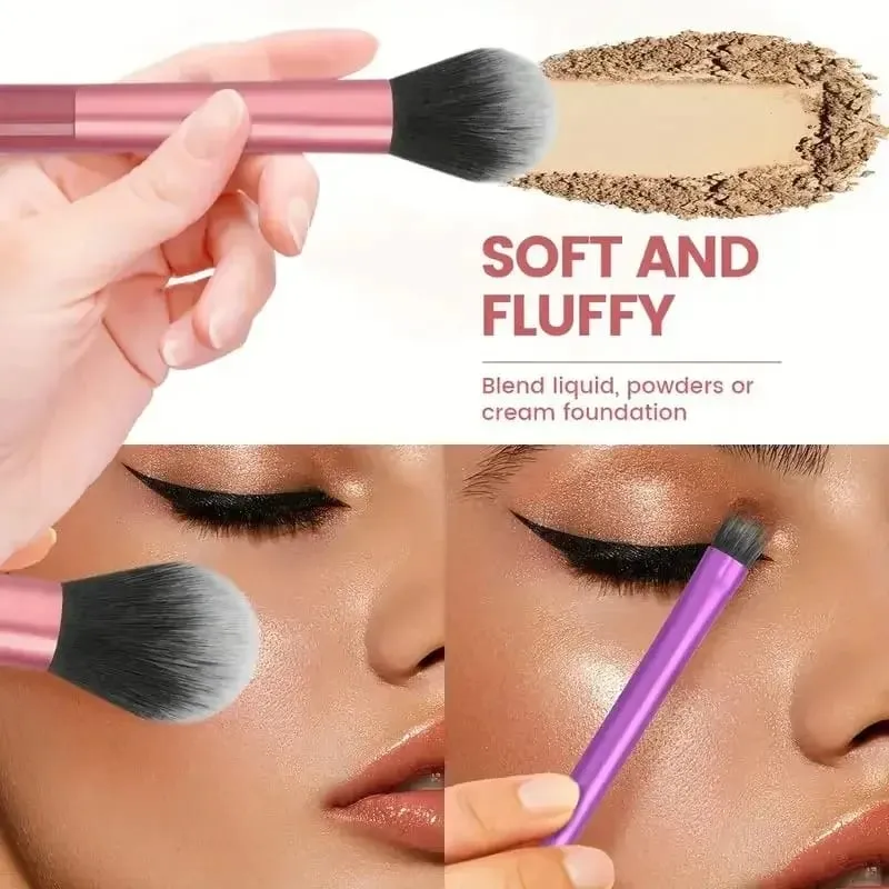 8pcs Makeup Brush Kit Soft Synthetic Hair Make Up Brushes Foundation Blush Eyeshadow Cosmetic Makeup Tools — image 6