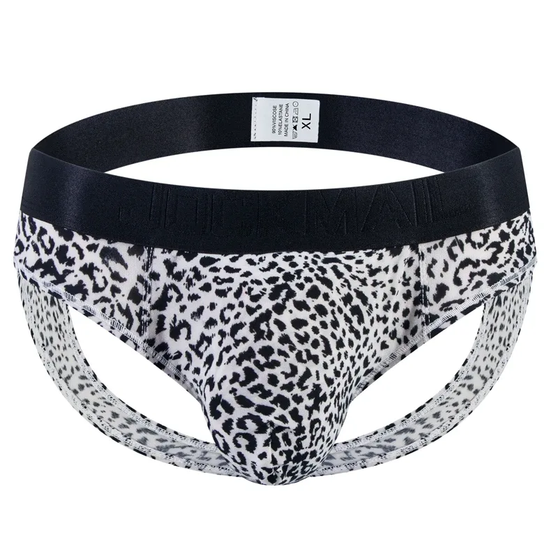Cuecas masculinas sexy com estampa de leopardo, roupa íntima para homens, slip hombre, calzoncillos hombre, kinckers, cuecas gays