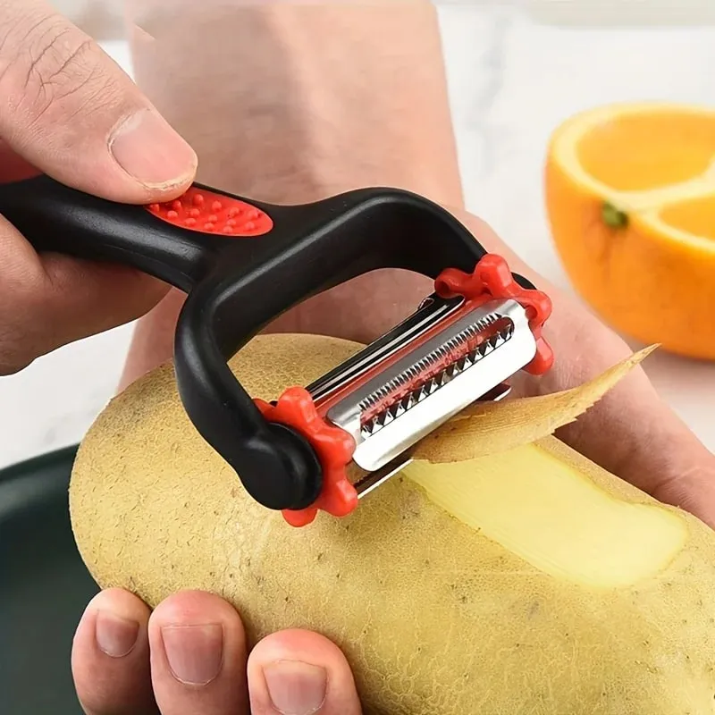 1 Peeler Three in One Rotating Stainless Steel Blade Suitable for Vegetable Carrot and Fruit Peelers — image 4