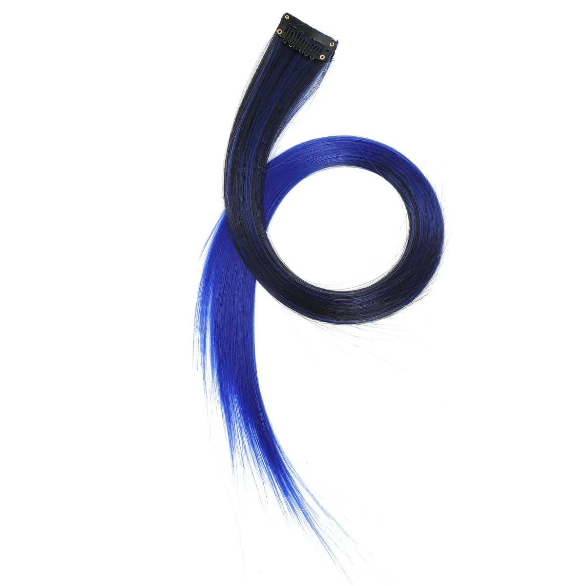22 inch Colored Hair Extensions Straight Hairpiece 6pcs Colorful Hair Party Highlights Clip in Long Synthetic for Girls Women