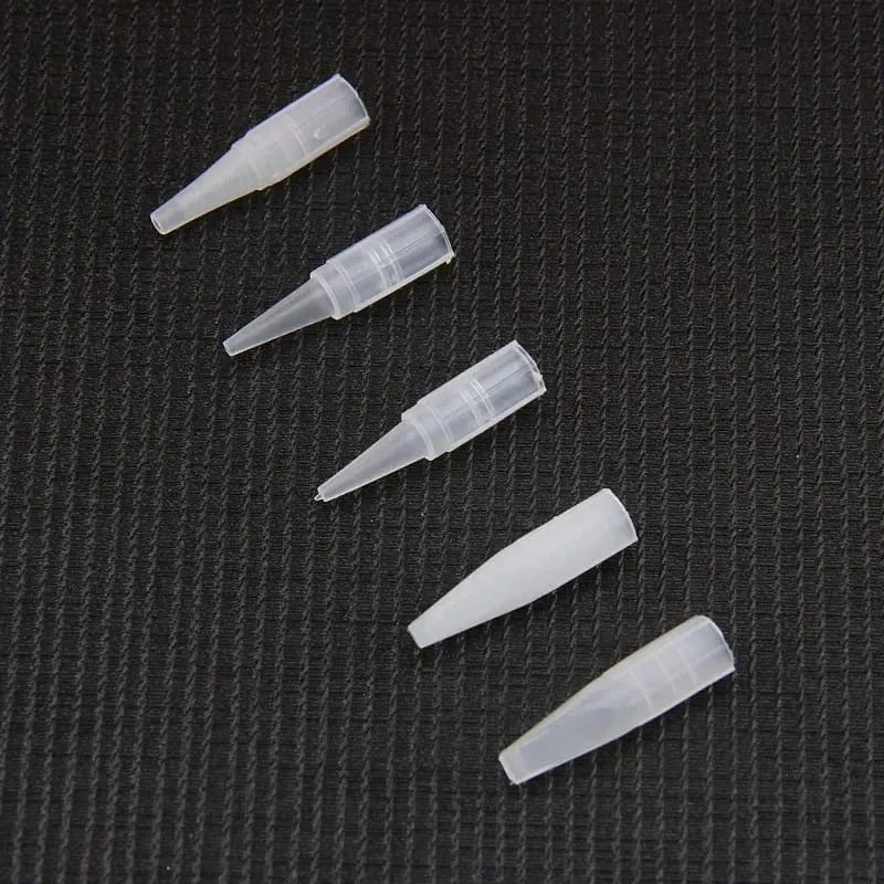 100Pcs Microblading Tattoo Needle Tips Nozzle Caps for Eyebrow Lip Eyeline Permanent Makeup Tattoo Machine Gun — image 5