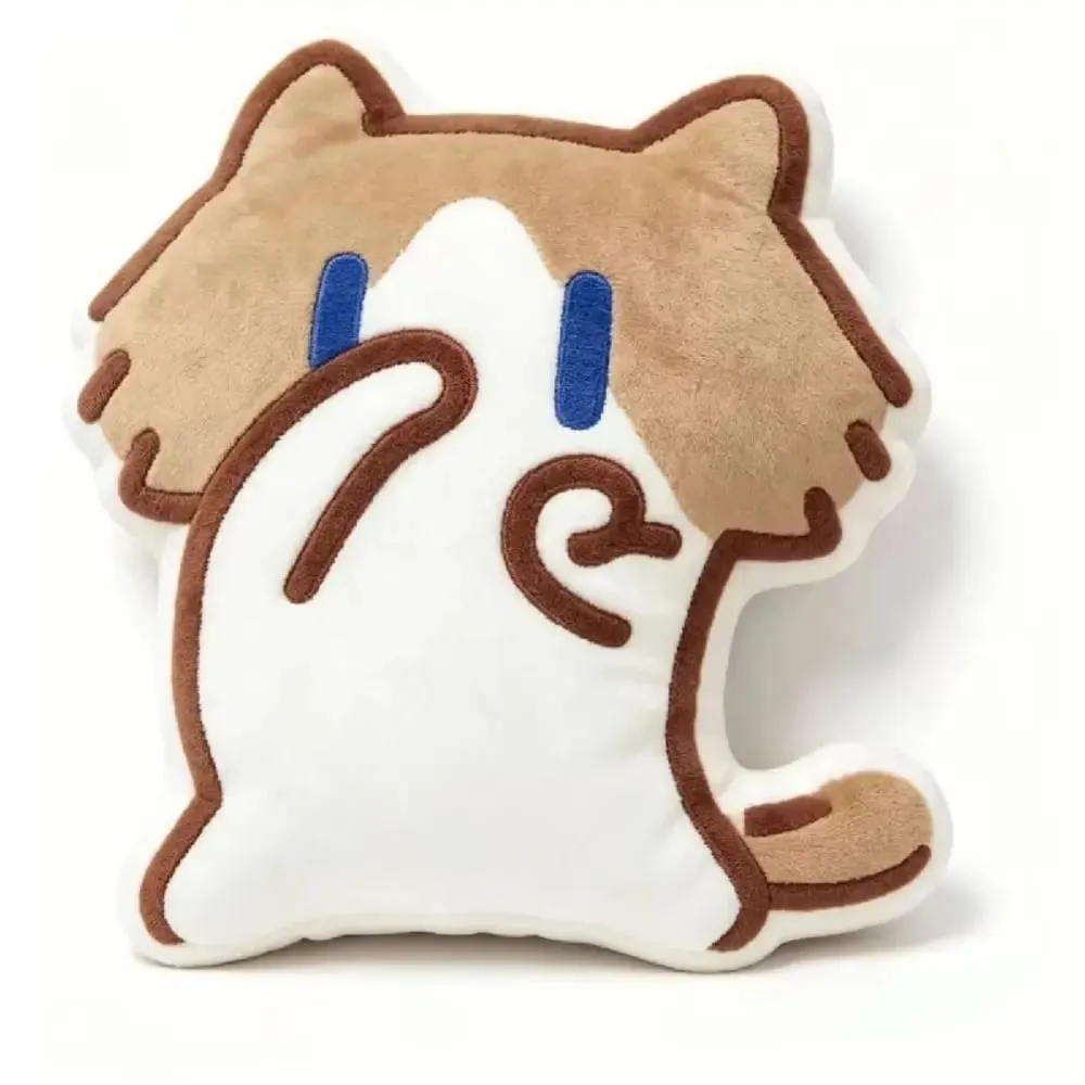 Cute Soft Monthly Salary Cat Plush Sofa Decor Home Ornament Cat Plush Throw Pillow Cartoon Cushion Cat Stuffed Pillow — image 4