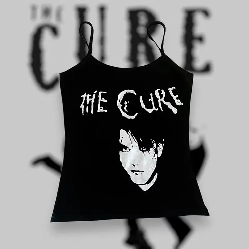 Vrouwen Gothic Spinnenweb Print Cami Tank Top Mouwloos Spaghetti Band Y2K Slim Cropped Hemdje Dark Punk Streetwear Tops — image 17