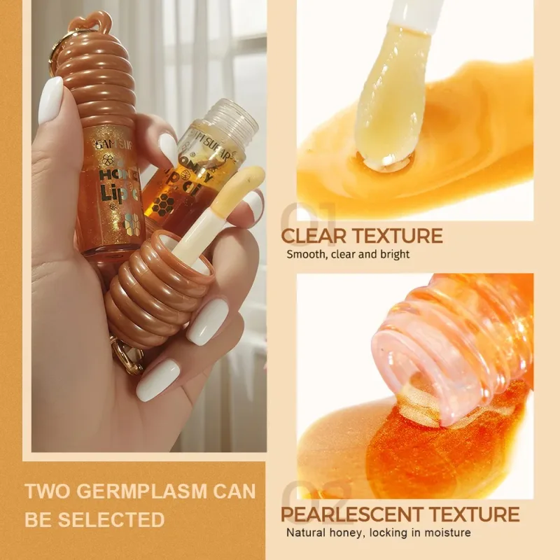 Clear Crystal Jelly Lip Gloss Moisturizing Honey Lip Oil NonSticky Sexy Shimmer Gloss Lip Glaze Korean Fashion Hydration Makeup — image 6