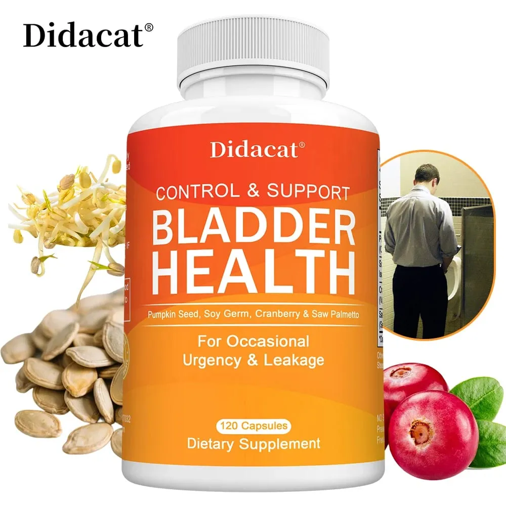 Bladder Control - with Cranberry Pumpkin Seed Extract - Urinary Tract Health Supports Healthy Urination - 120 Capsules — image 1