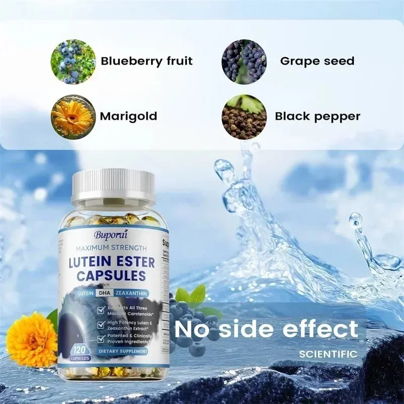 Cápsulas de éster de luteína - Apoiam a saúde ocular, mantêm a visão clara, aliviam a fadiga ocular, anti-oxidação, protegem contra os raios UV — image 5