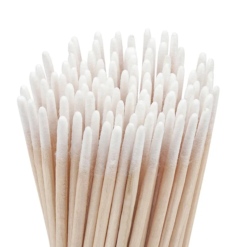 Disposable Ultra-small Double-end Wood Cotton Swab 100pcs Lint Free Micro Brushes Eyelash Extension Glue Removing Tools
