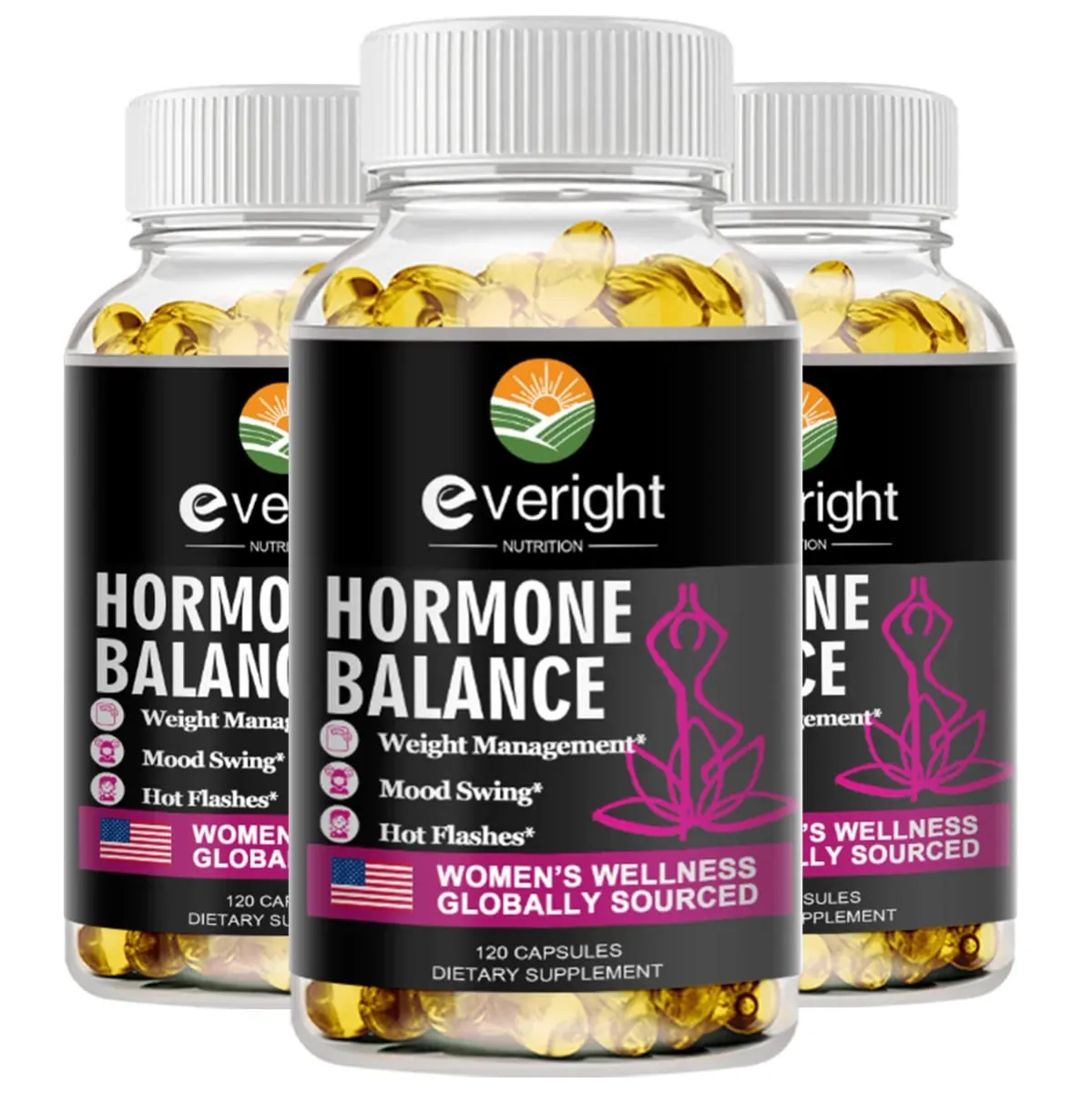 Complete Herbal Menopause Supplement for Women-Multibenefit Menopause Relief Hormone Balance for Night Sweats Mood 120 CAPSULES — image 1
