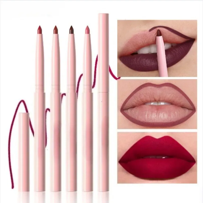 6pcs Lip Liner Pen Set Long-Lasting Waterproof Sweatproof Easy Coloring Non-fading Color Rendering Lip Gloss Set Beauty Makeup — image 5