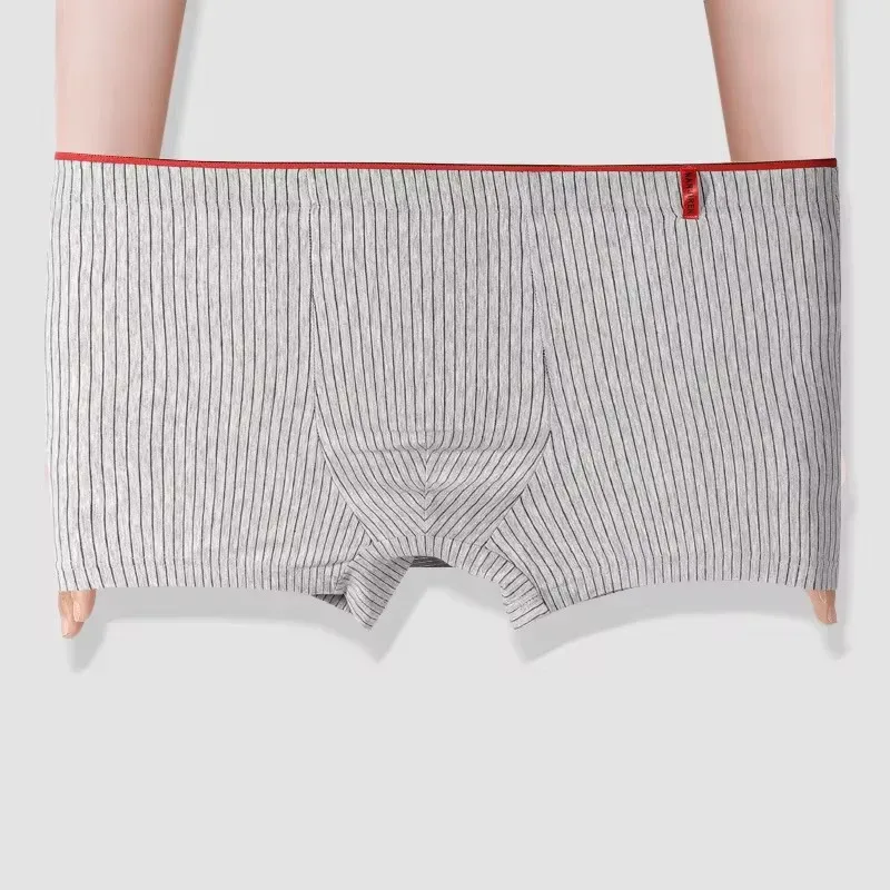 4Pcs Men's Cotton Boxer Shorts High Elastic Male Boxer Underwear Head Underpants Youth Middle-Aged Men's Boxer — image 5