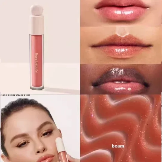 Rare Beauty Lipstick Lip Gloss Combination Set with Fine Sparkling Texture Moisturizing Lips Soft Smooth Moisturizes The Lips — image 9