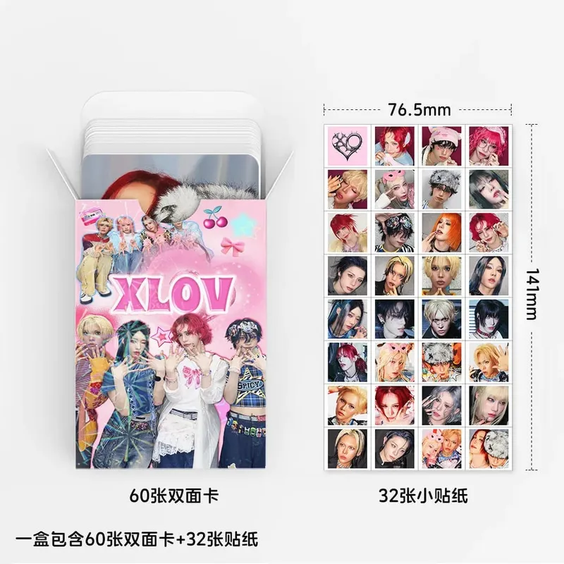 92 Teile/satz Idol XLOV Neue Mini 2 Album I Gott Peripherie Lomo Karten Und Aufkleber Postkarten WUMUTI RUI HARU HYUN Fans Geschenk Sammlung — image 3