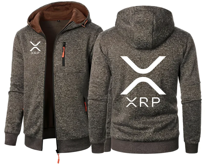 Cryptocurrency Ripple XRP Men's Hoodies Jacquard Sweatshirt Zipper Hooded Sweatshirt Men Clothing Sportswear Casual Jacket — image 4