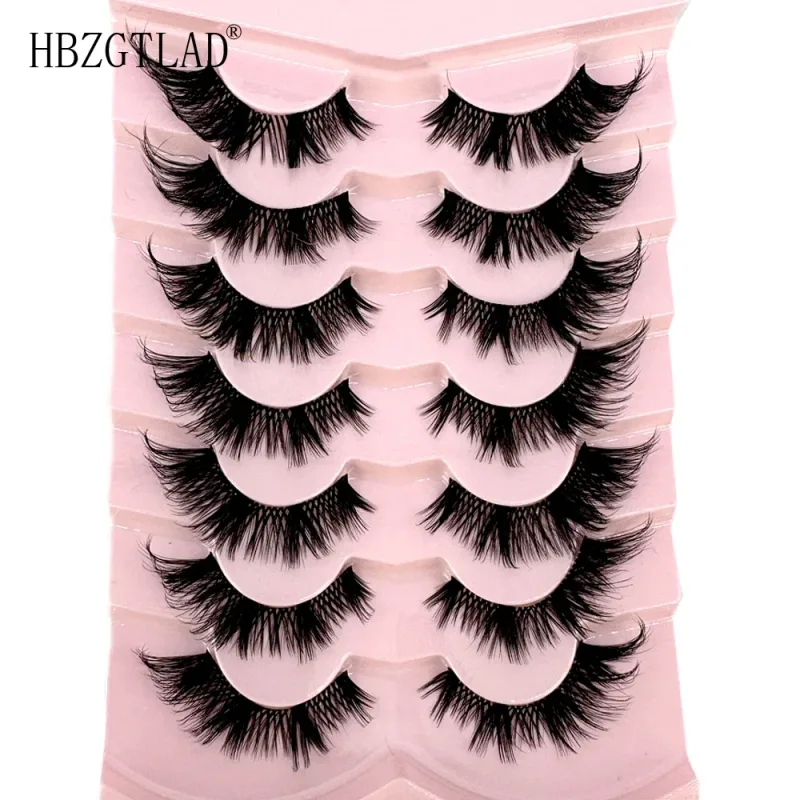 7/8PairsCat Eye Eyelashes manga Lashes 3D Clear Band Lashes naturalHalf Lashes End Eye Elongated Mink Eyelashes Fluffy Eyelashes