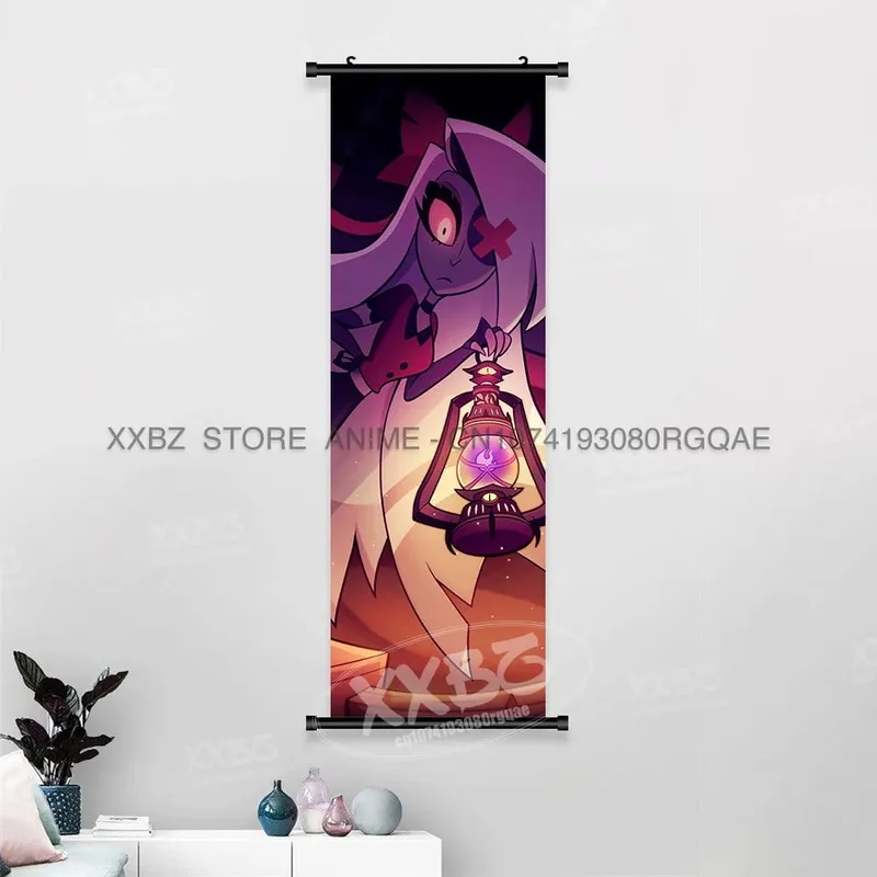 Simple Black Comedy Hazbin Hotel Home Decoration Hanging Painting Cartoon Wall Artwork Scrolls Picture Room Canvas Print Posters — image 34