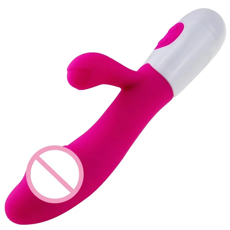 Arnab Vibrator G-Spot Silicone Dildo Dual Vibrating Clitoris Stimulator 10 Kelajuan Mainan Seks Kalis Air Boleh Dicas semula untuk Wanita — image 9
