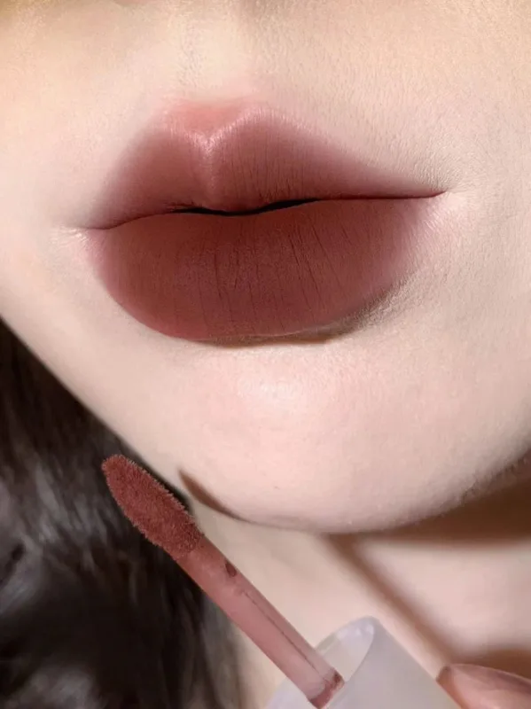 Cappuvini Matte Lip Gloss Low-saturation Gray Pink Liquid Lipstick Waterproof Non-Stick No Fade Lip Tint Korean Makeup Cosmetics