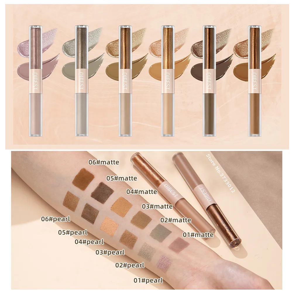 2 In 1 Stick Pearly Matte Eyeshadow Cream Smooth Nude Eye Makeup Liquid Contour Shadow Stick Waterproof Shimmer High Light Pen — image 5