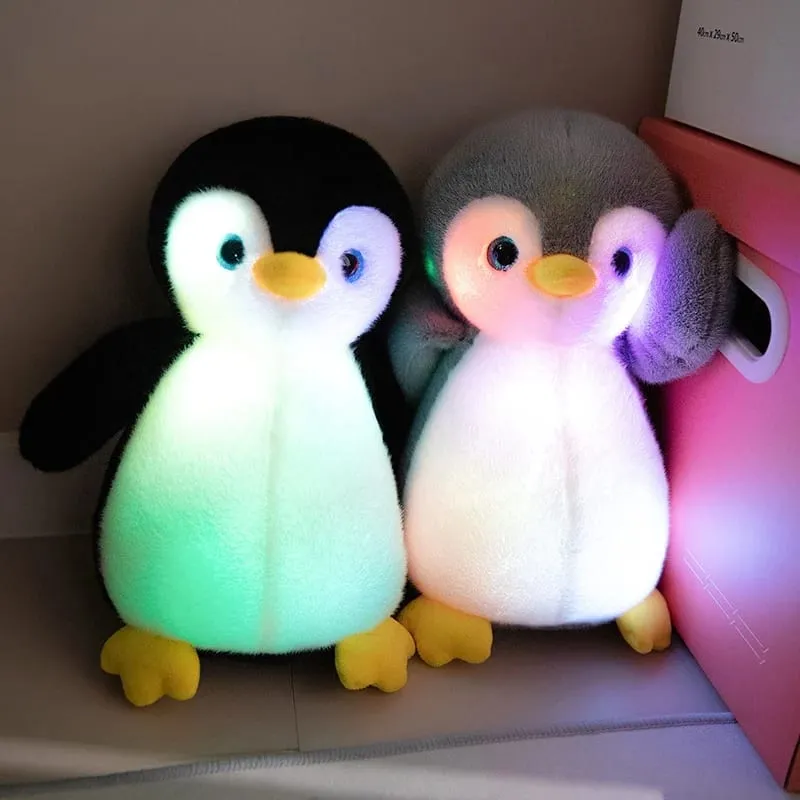 25/30cm Cartoon Shiny Penguin Toy Luminous Pillow Soft Stuffed Plush Glowing Dolls Led Light Toys Gift For Kids Children Girls — image 6