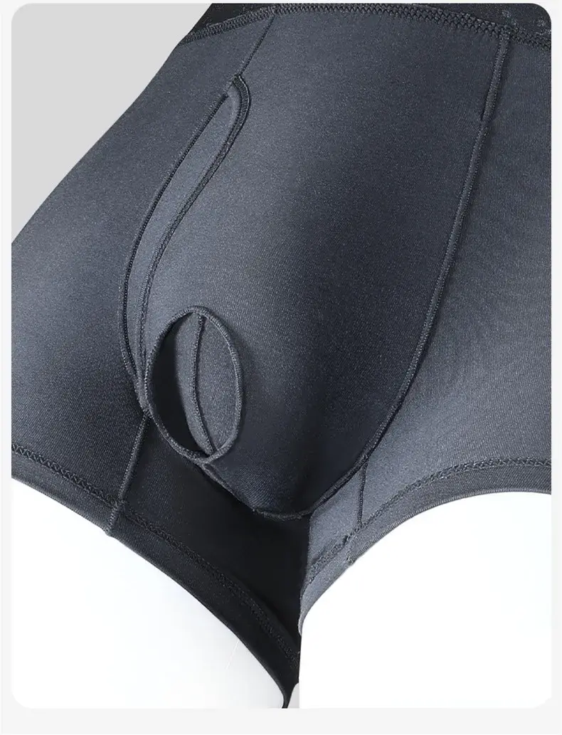 Boxer da uomo Pantaloncini Biancheria intima modale Mutandine da uomo Solido traspirante Proiettile Separazione Pouch Mutande Tronchi maschili Cueca Plus Size — image 3