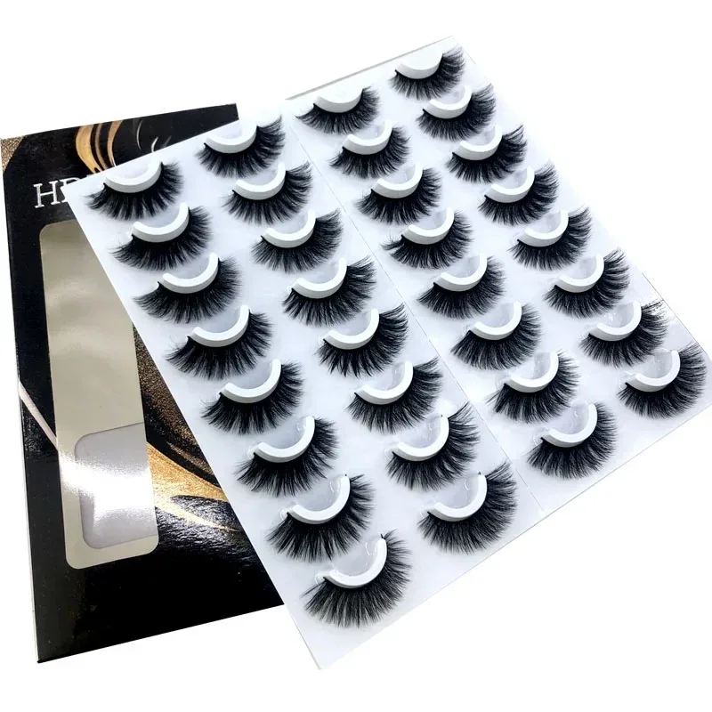 16 Pairs 3D Mink Hair False Eyelashes Natural/Thick Long Eye Lashes Wispy Makeup Beauty Extension Tools — image 14