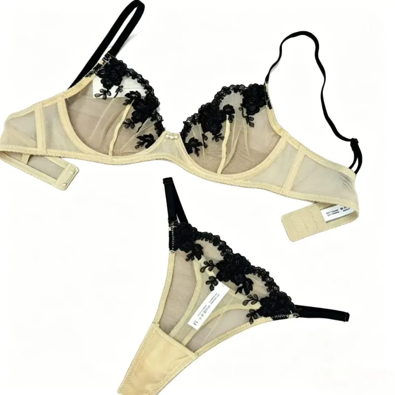 Nouveau Model Ensemble Soutien Gorge Culotte Dentelle Ultra jemné Brodée Dámské Push Up Sans Couture Pohodlné spodní prádlo Intime — image 1