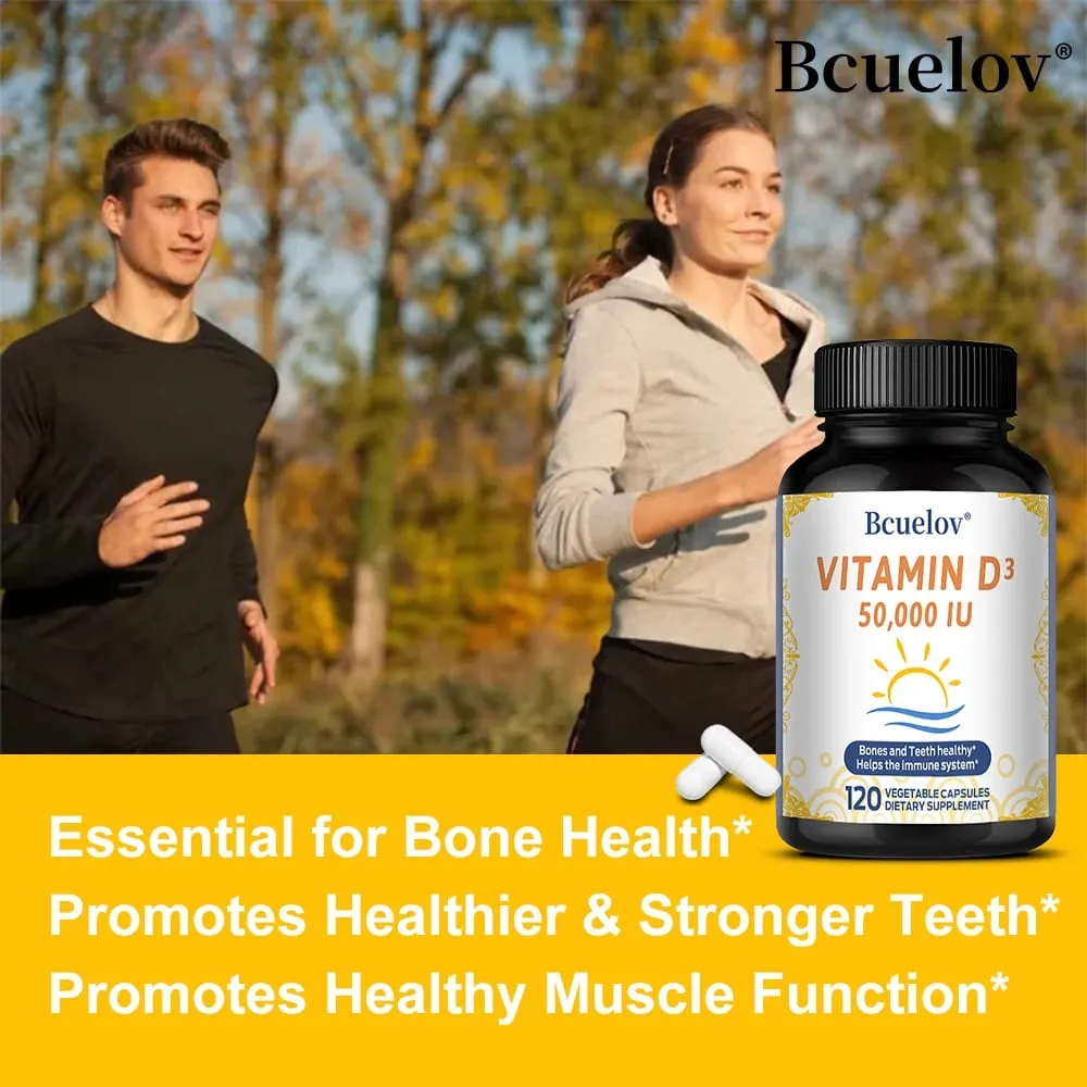 Vitamin D3 50000 IU - Bone Health & Immune Support - Non-GMO Gluten Free - Vitamin D3 Vitamin D Supplement for Men and Women — image 5