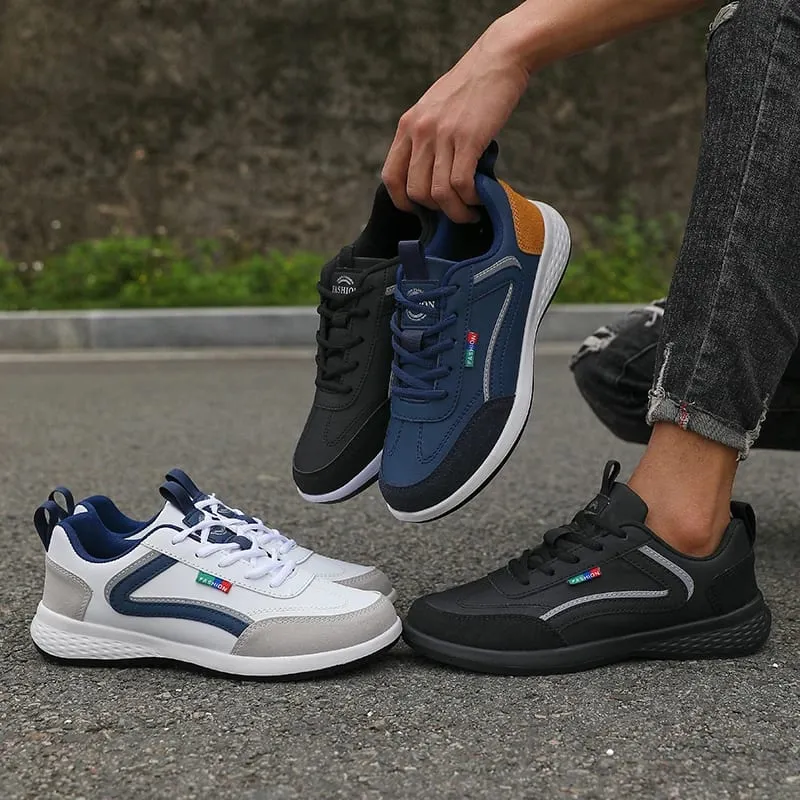 PU Leather Men Shoes Sneakers Summer Fashion Breathable Italian Running Shoes Italian Breathable Leisure Male Casual Sneakers — image 6