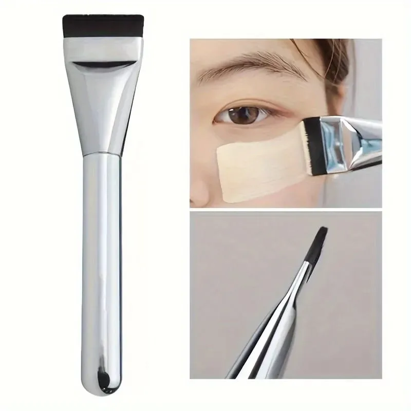 1/2Pc Multi-Use Foundation Ultra-Fine Hypoallergenic Nylon Bristle Oval Foundation Brush - Perfect for Face Contouring — image 1