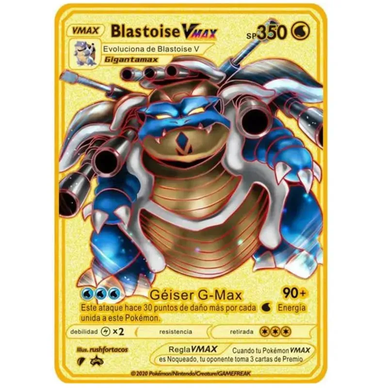 English Version Pokemon Metal Card Anime Figure Pikachu Charizard Mewtwo Battle Trading Game Collection Cards Model Toy Gifts — image 6