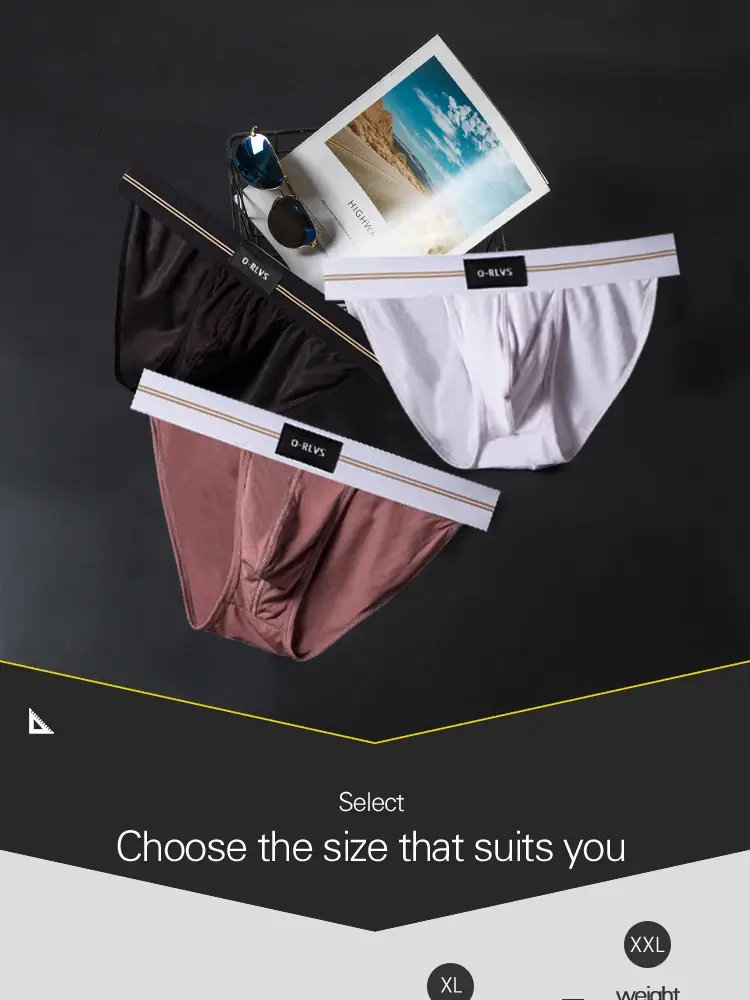 Briefs Male Seamless Hip Design Mens Underwaer Super Large Wide 5cm Elastic Band Independent Codpiece Boy Short Pants 3256807000572618 — image 10