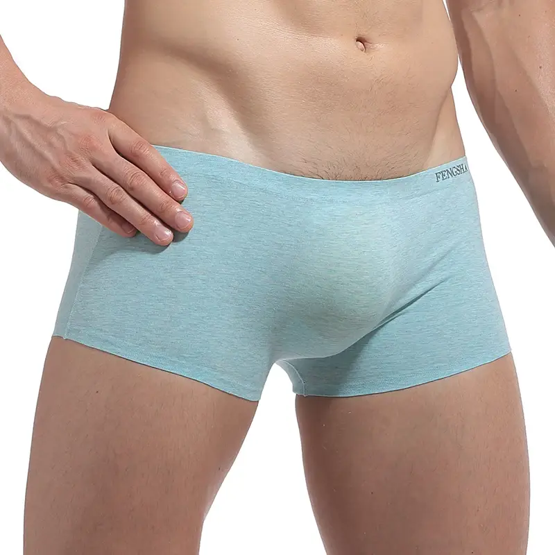 Men's Underwear Boxers Men Elasticity Breathable Trunk Boxer Comfortable Seamless Man Solid Underpants Shorts Panties — image 1