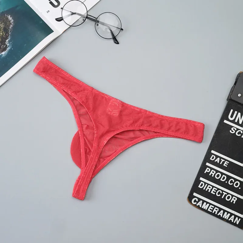 ผู้ชายลูกไม้ Jacquard G-String ชุดชั้นในสูงยืดขนาดใหญ่กระเป๋ากางเกงเซ็กซี่เกย์เร้าอารมณ์ T-back Underpants — image 10