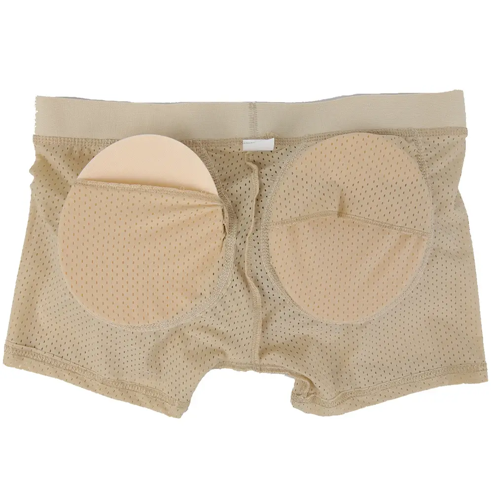 Men Hip Lift Body Shaper Sponge Fake Butt Padded Boxer Briefs Hollow out Breathable Slimming Underwear Body Shaping Enhancement — image 16
