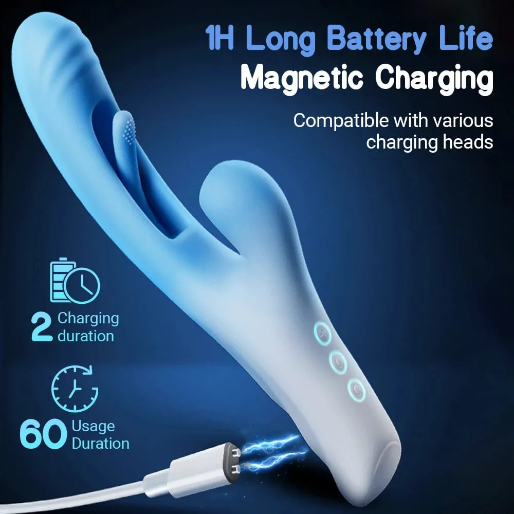 Vibrateur de vagin à battement de champ luxueux pour femmes, ventouse de lapin, vibrateur féminin, masturbateur, jouets sexuels pour femmes — image 5