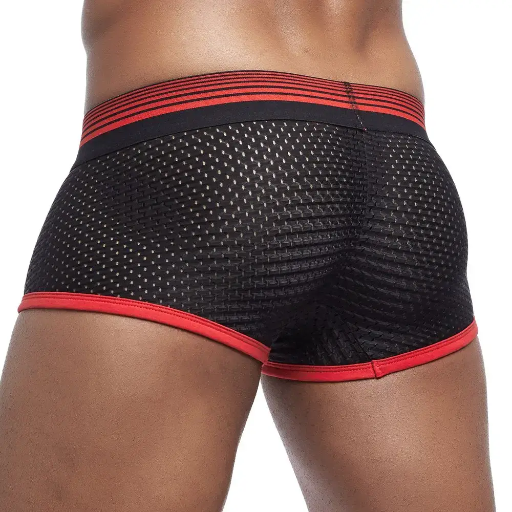 4PCS/Lot Boxer Men Mesh Breathable Boxershorts Men Underwear Shorts Panties Men Cuecas Boxer Underpants Calzoncillos 3256808053328844 — image 4